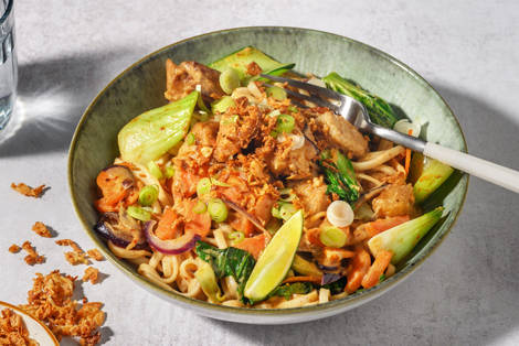 Vegetariske 'peanut noodles'