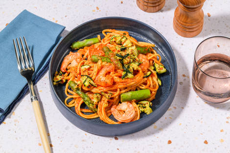 Prawn and Tomato Linguine