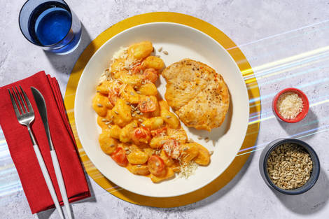 Pouletbrust und frische Bratpfannengnocchi