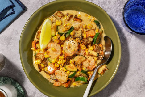 Cajun Style Prawn and Corn Chowder
