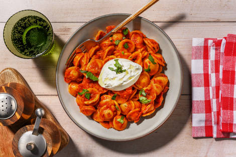 Orecchiette alla 'nduja piccante e burrata Igp