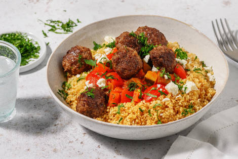 Boulettes de cerf à la provençale et fromage à la grecque