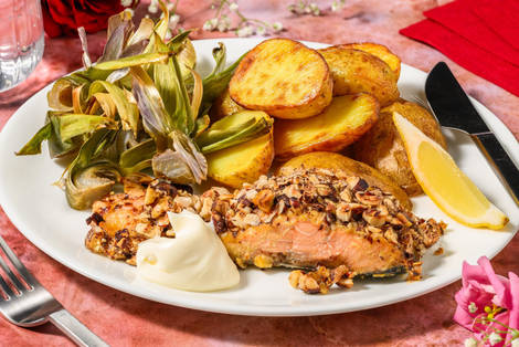 A lume di candela - salmone alle nocciole