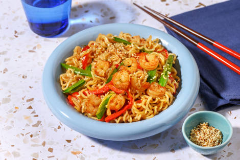 Stir-Fried Hoisin King Prawn Noodles