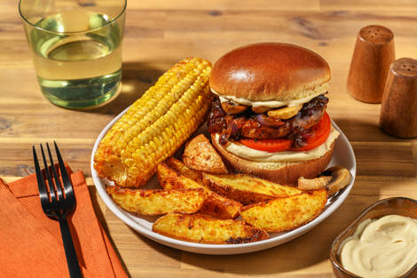 Beyond Meat Burger mit Feigen-Zwiebel-Relish