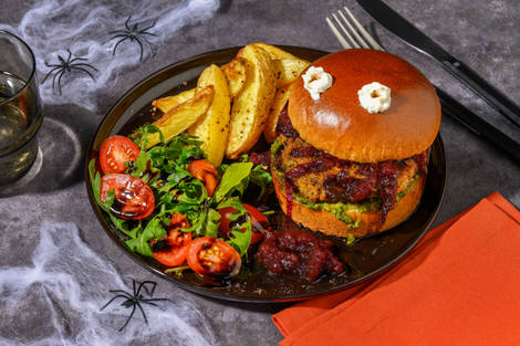 'Zombie Guts' Chicken Schnitzel Burger