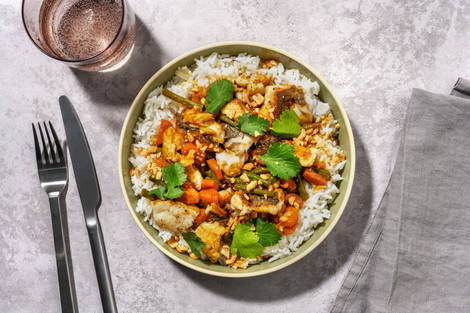 Golden Coconut White Fish & Veggie Curry