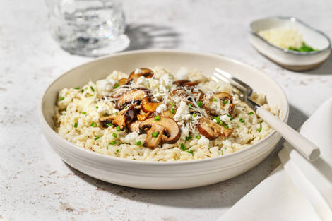 Geitenkaasrisotto met truffelolie