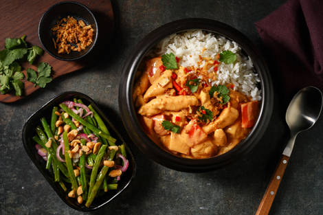 Thailandsk kyllinge-panangkarry