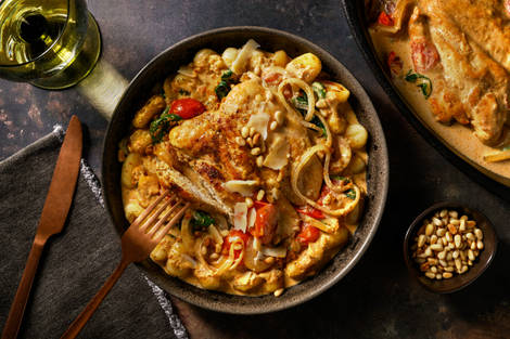 Kremet kylling og gnocchi