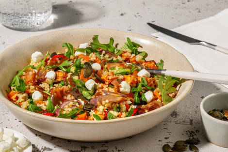 Bulgursalade met gegrilde groenten