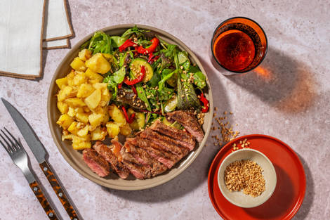 Sizzling Satay Beef & Cucumber Salad