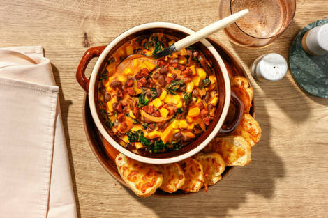 Chipotle Corn, Chorizo and Black Bean Soup