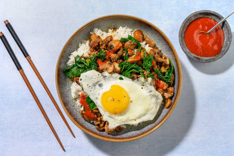 Bibimbap - scodella di carne e riso alla coreana