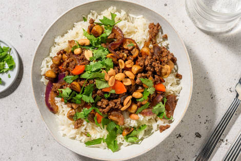 Hoisin stir-fry met pinda's