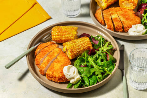 Cotoletta di maiale e pannocchia tostata