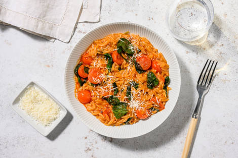 Orzo pilaf épinards & tomates cerises