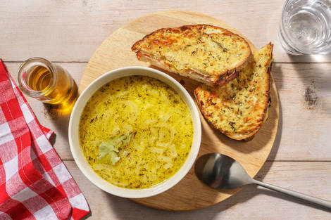 Soupe à l'oignon & croque jambon du comptoir