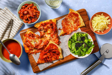 Tarte coup de soleil gratinée au chorizo