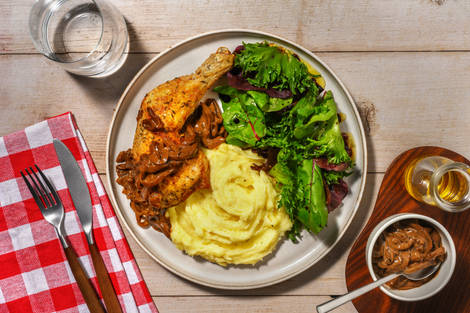 Cuisse de poulet & aligot au cantal AOP