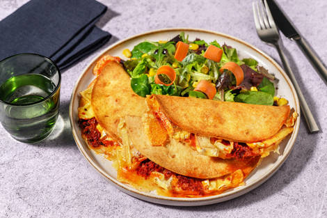 Quesadillas exprés de sobrasada de Mallorca con camembert