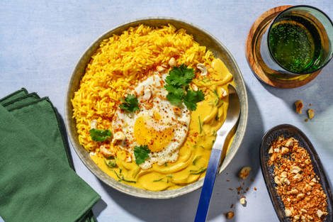 Curry coco d'épinards & noix de cajou