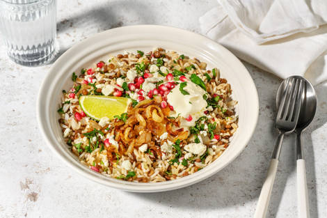 Mjadra libanaise : lentilles & oignon