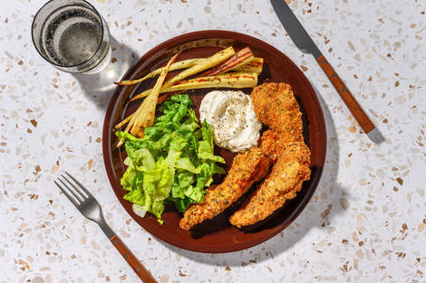 Poulet-panais crispy & sarasson