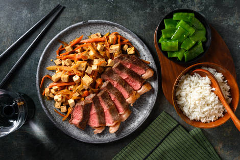 Manzo scottato e verdure stile 'kimchi'