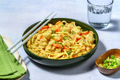 Curry de dinde, nouilles & coco