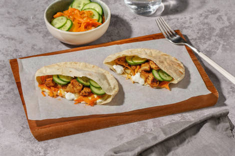 Pitas poulet grillé, fromage frais & aïoli