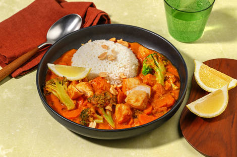 Mafé revisité au lieu & brocoli poêlés