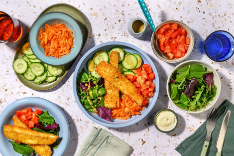 Bowl poulet pané à la provençale & crudités