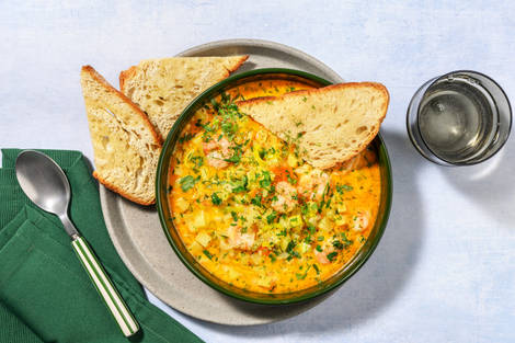 Chaudrée : soupe crémeuse aux crevettes
