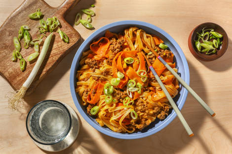 Poêlée de bœuf haché & curry rouge à la coco