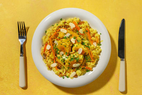 Bowl express : semoule, dinde & curry