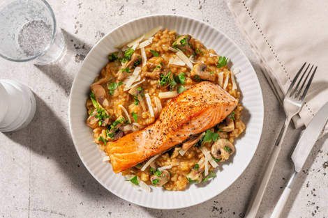 Saumon snacké & risotto gourmand