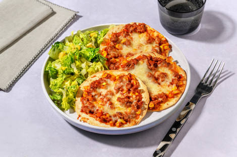 Tostadas tex-mex au bœuf & cheddar