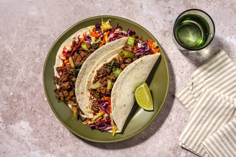 Tacos de bœuf aux saveurs asiatiques