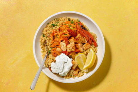 Bowl Medina : dinde poêlée, harissa & semoule