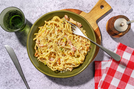 Pâtes complètes montagnardes au cantal AOP & lardons