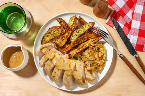 Poulet grillé & sauce au poivre façon bouillon