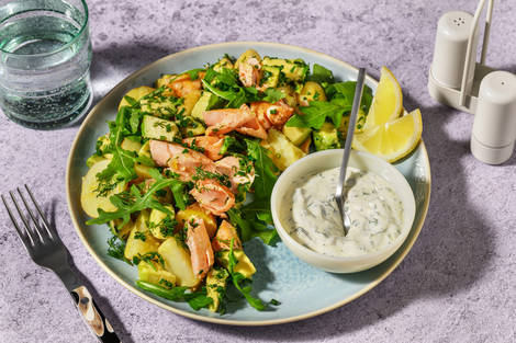 Bowl Nordique : saumon émietté, aneth & avocat