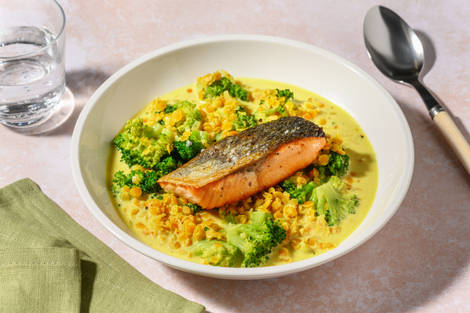 Curry bowl de saumon & lentilles