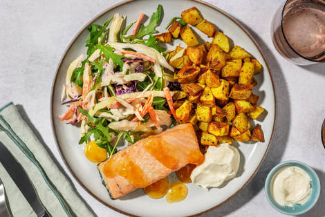 Put Your Feet Up Salmon Korma Traybake