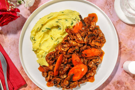 Heart-y Double Mushroom Bourguignon 