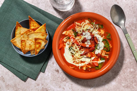 Quick Chipotle Pulled Chicken Breast and Pepper Soup