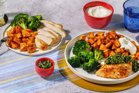 Superkräfte-Teller mit Power-Hähnchen