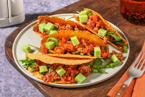 Tacos à la bolognaise et fromage au pesto