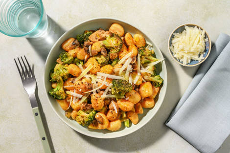 Creamy Broccoli Gnocchi with Bacon